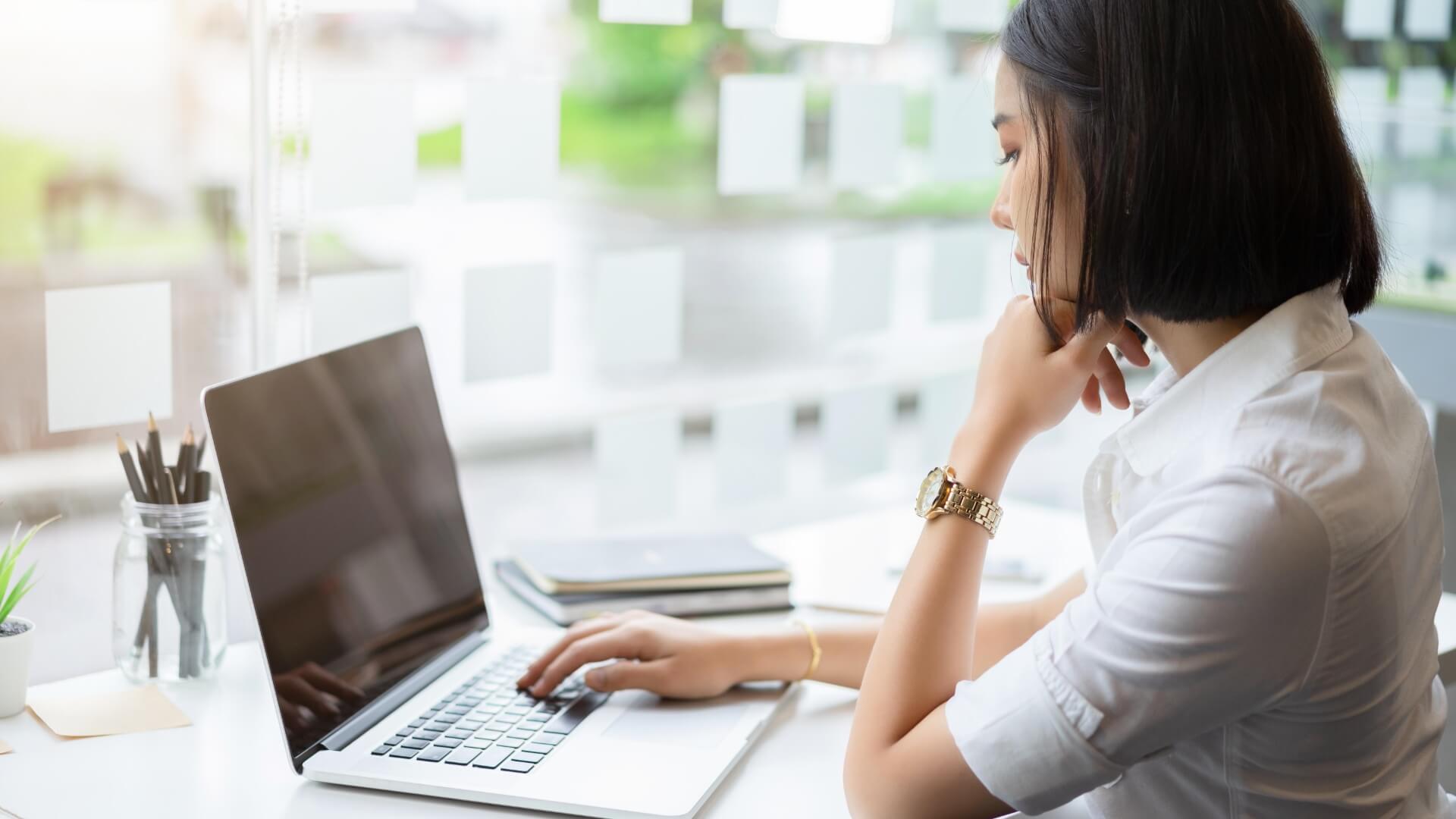 Woman with laptop