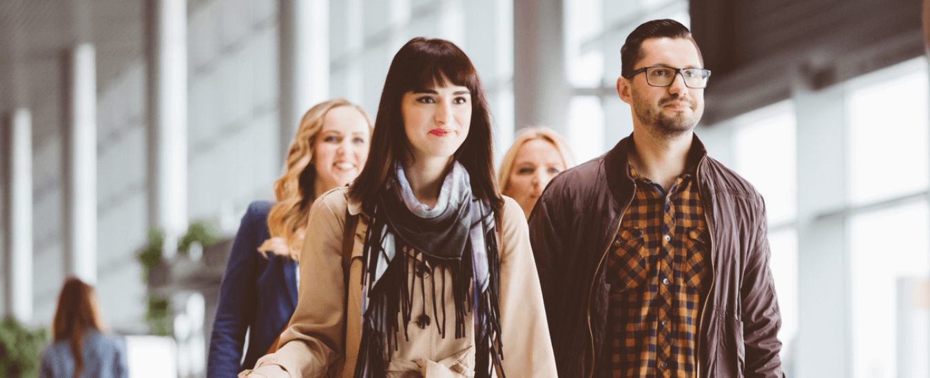 People walking in airport